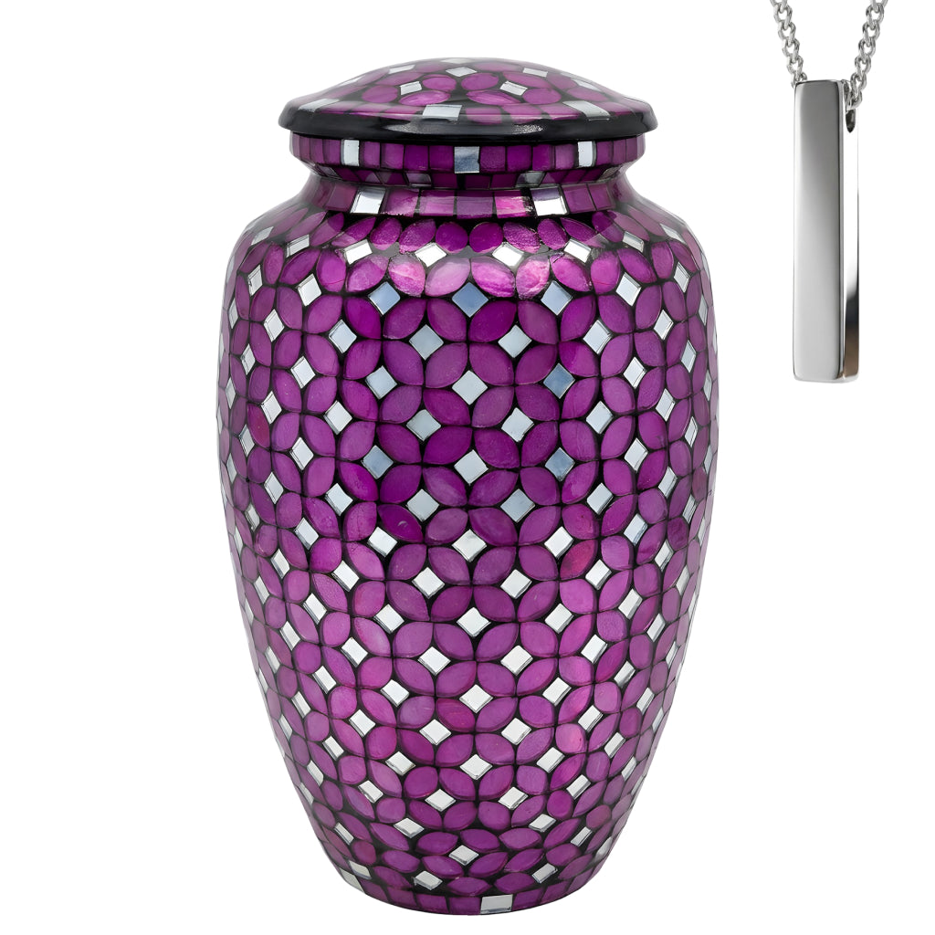Elegant Mosaic Cremation Urn