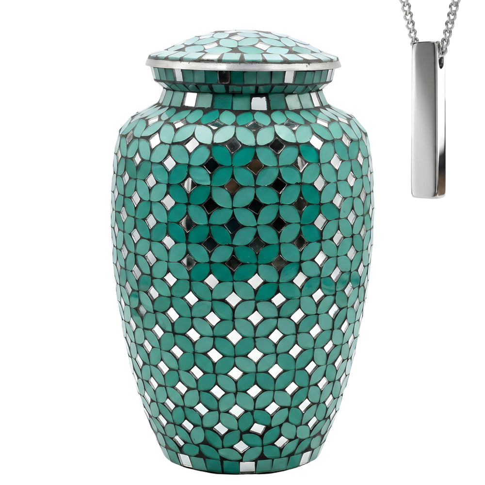Elegant Mosaic Cremation Urn