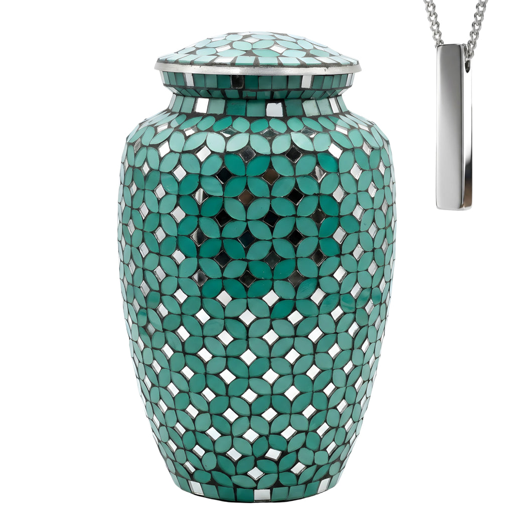 Elegant Mosaic Cremation Urn