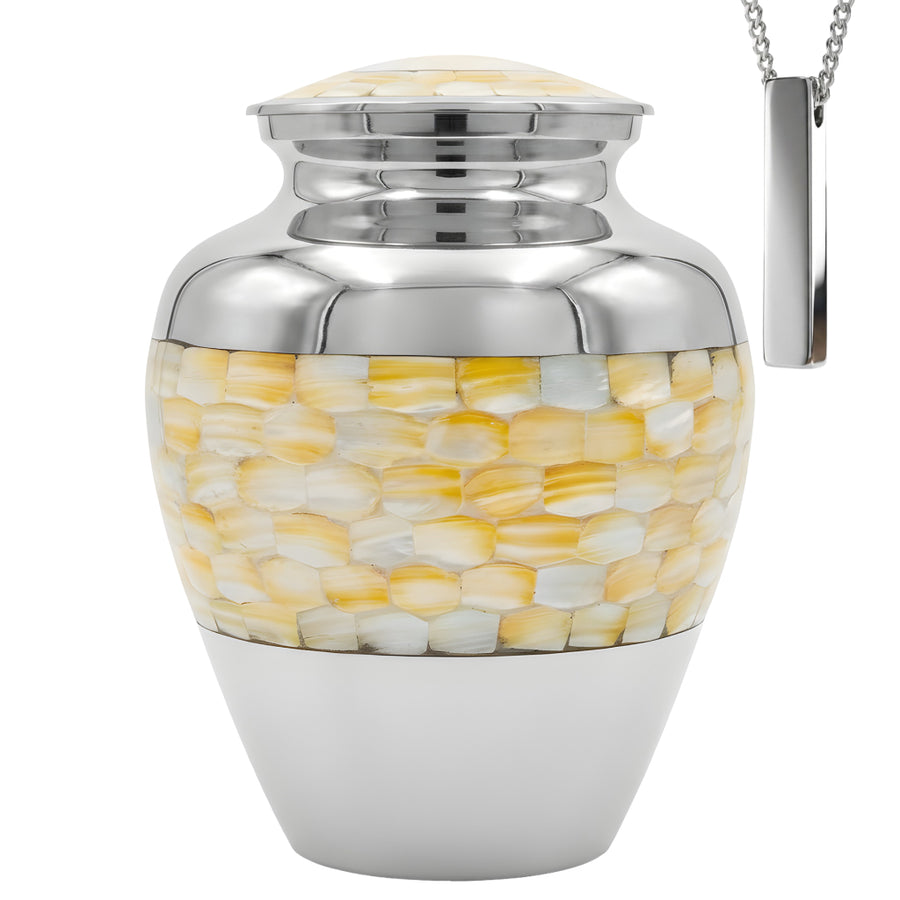 Mother of Pearl Silver Elegance Urn