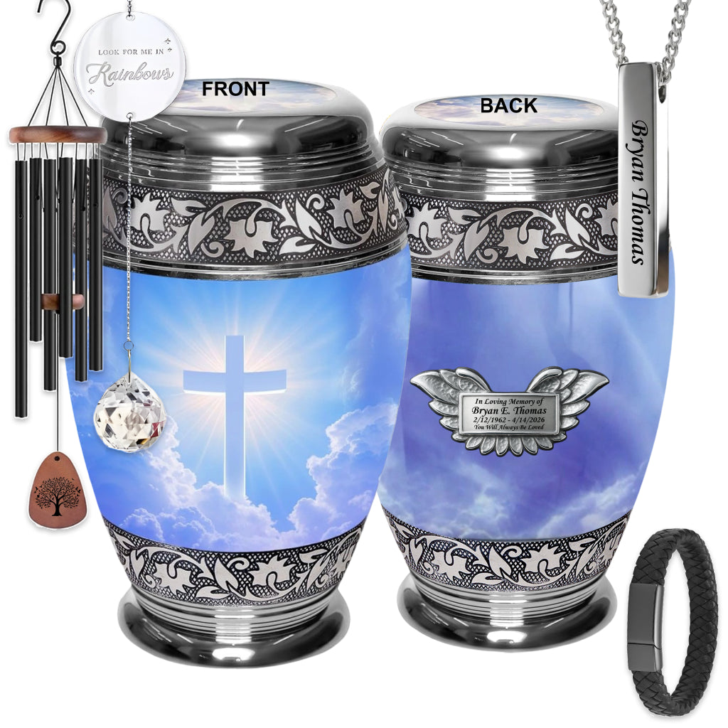 Cross Image Cremation Urn