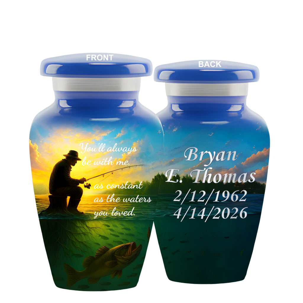 Fishing Image Urn