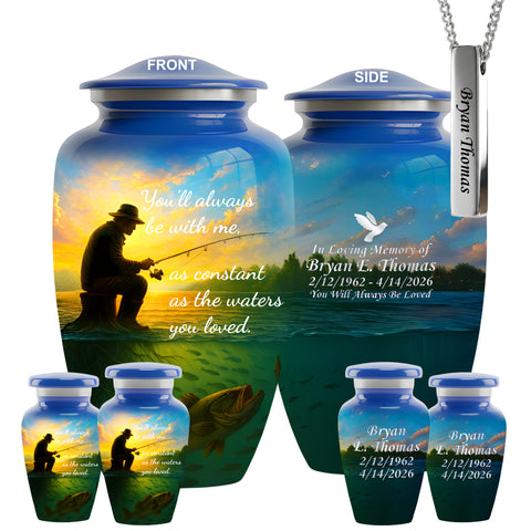 Fishing Image Urn