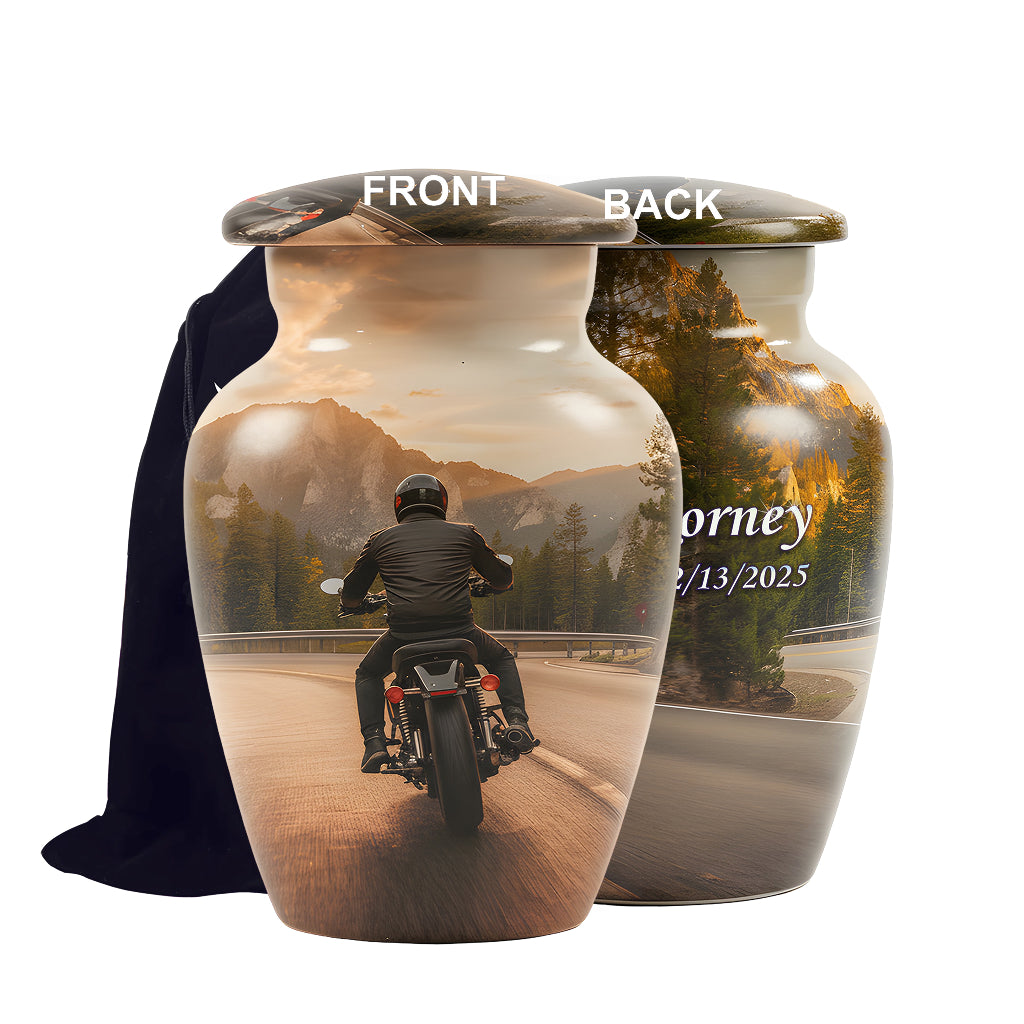 Motorcycle Image Urn