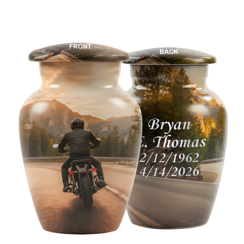 Motorcycle Image Urn
