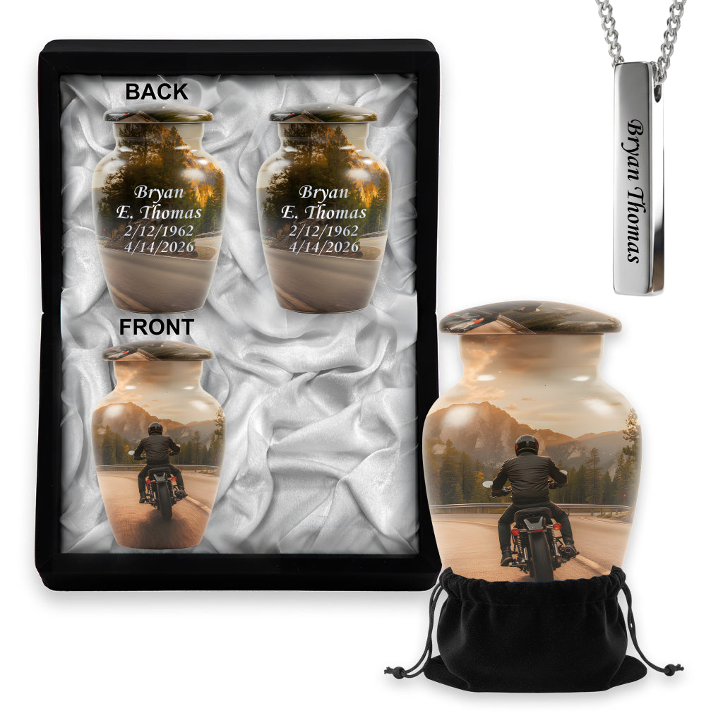 Motorcycle Image Urn