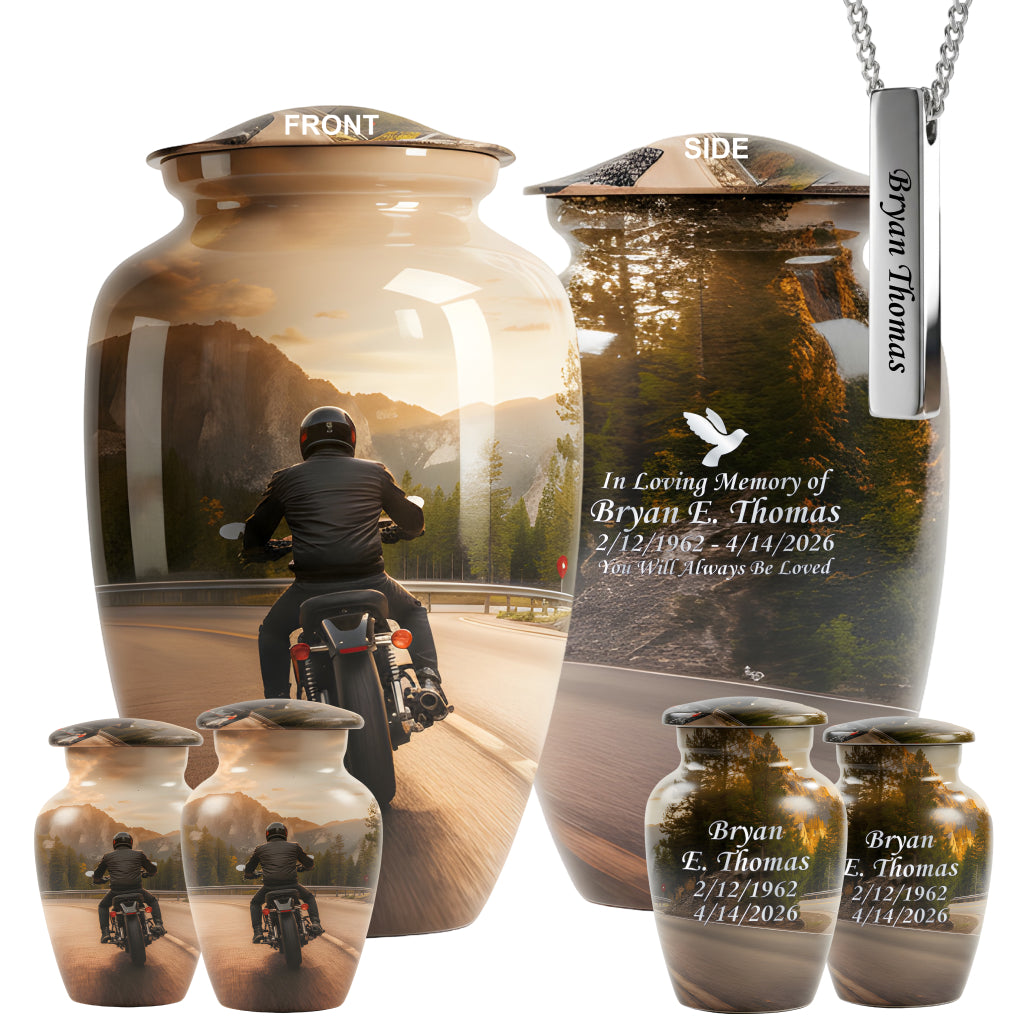 Motorcycle Image Urn