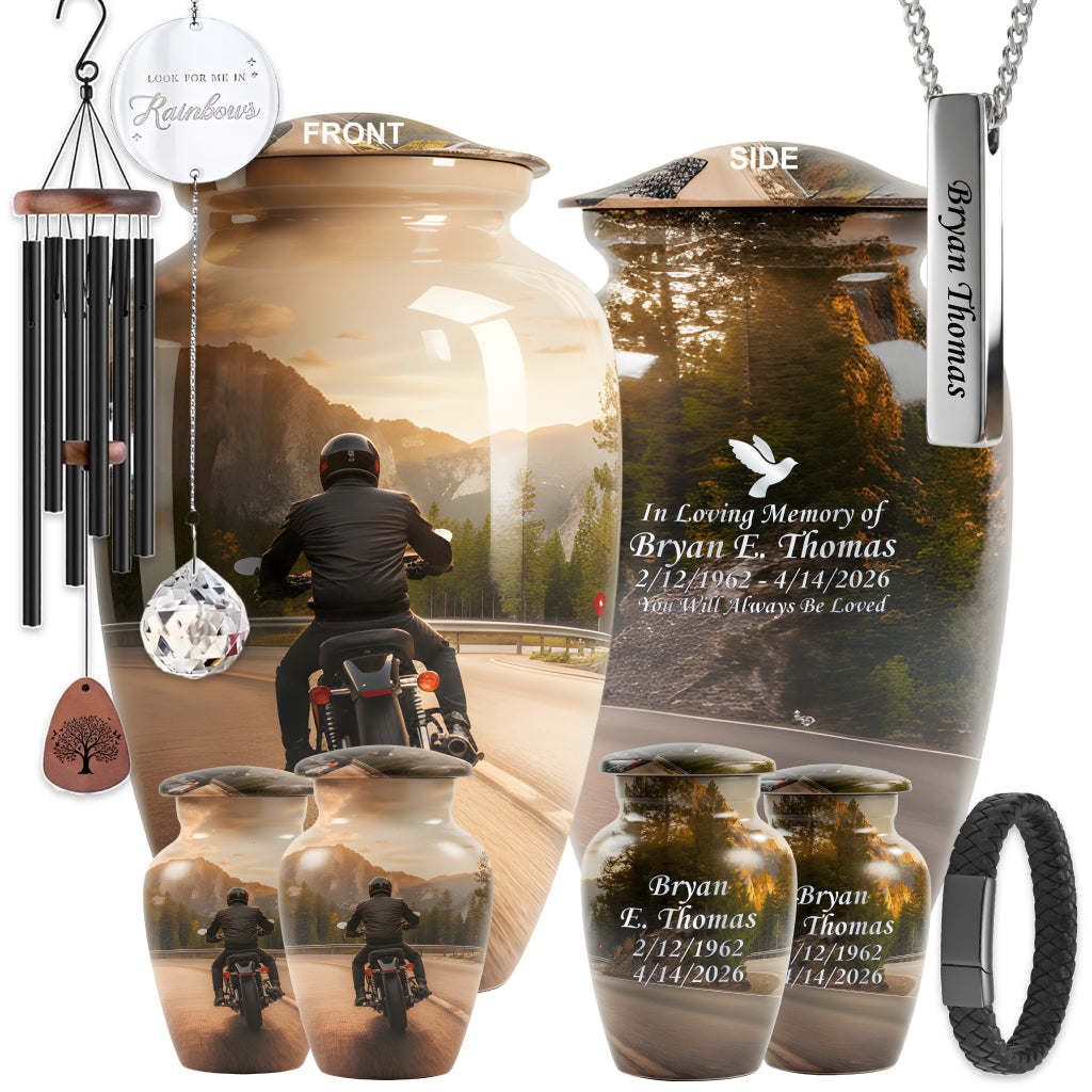 Motorcycle Image Urn