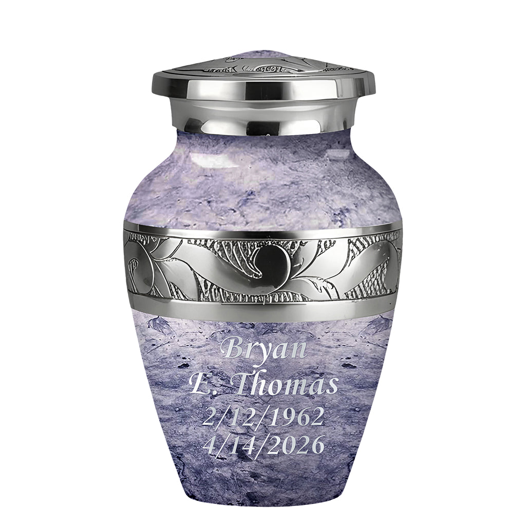 Pearl & Silver Hand-Engraved Urn