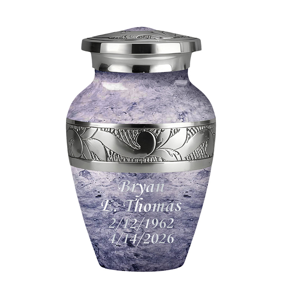 Pearl & Silver Hand-Engraved Urn
