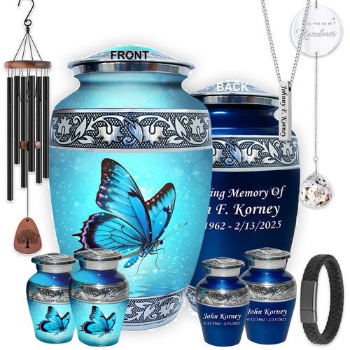 Butterfly Engraved Cremation Urn