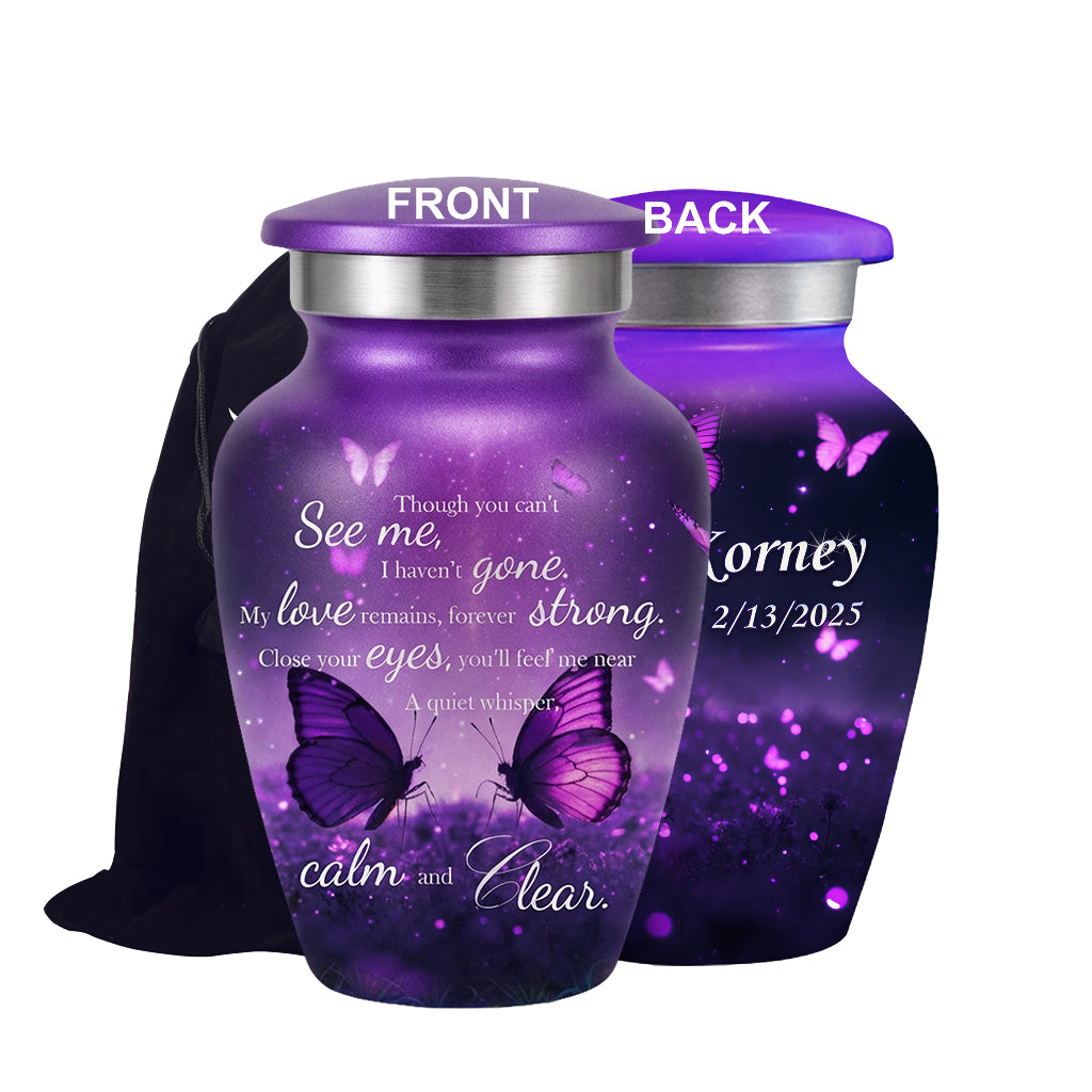 Butterfly Engraved Cremation Urn