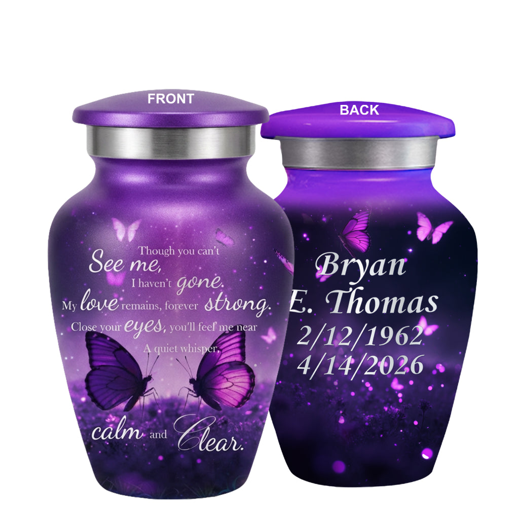 Butterfly Engraved Cremation Urn