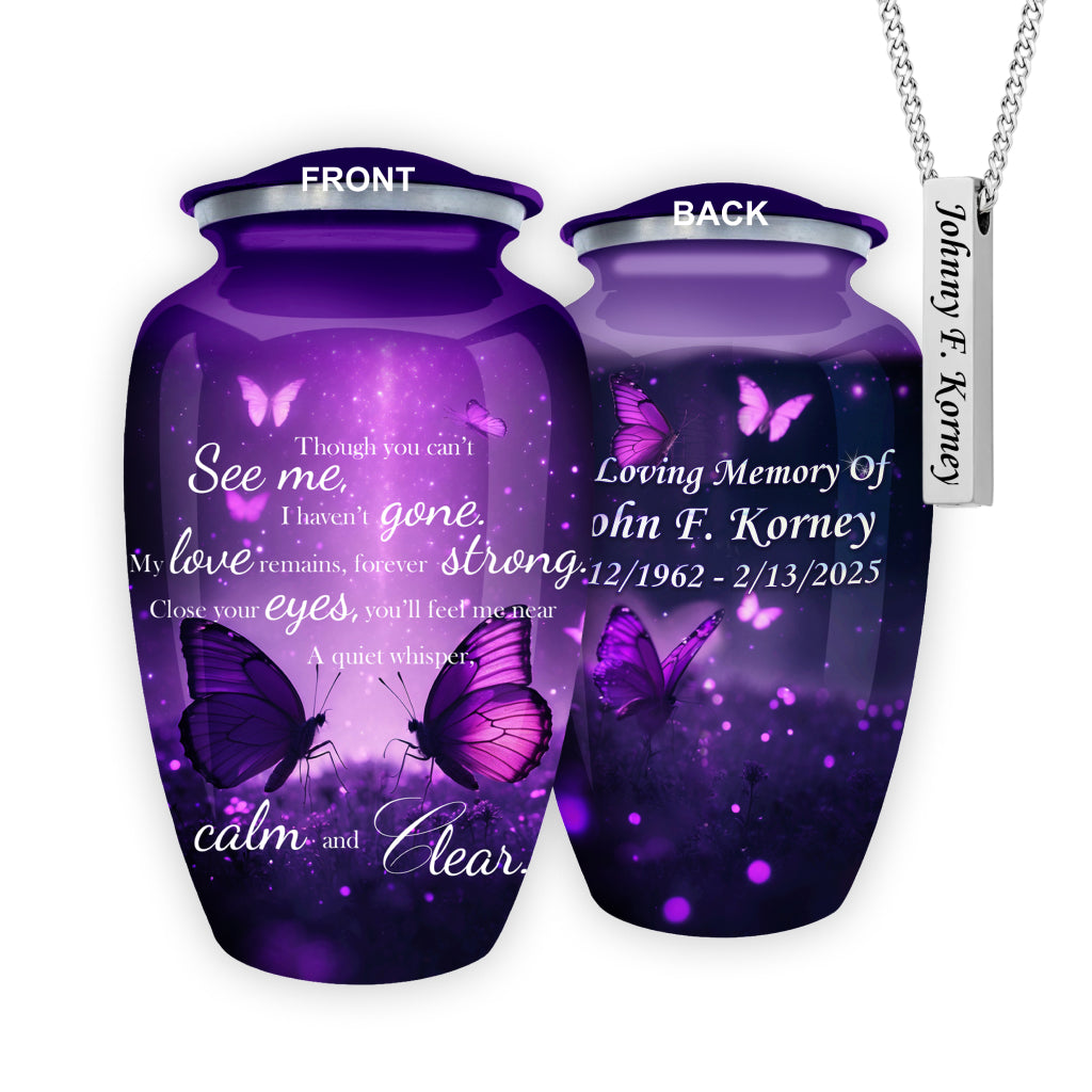 Butterfly Engraved Cremation Urn
