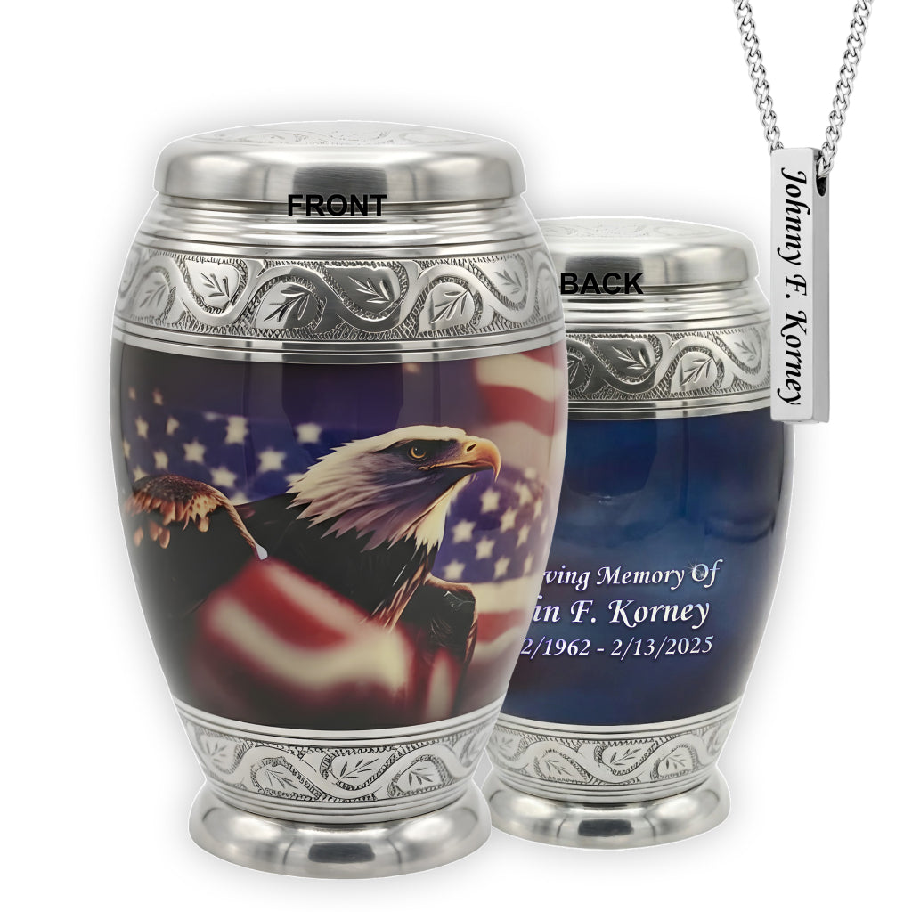 Eagle American Flag Premium Urn