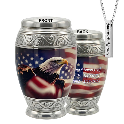 Eagle American Flag Premium Urn