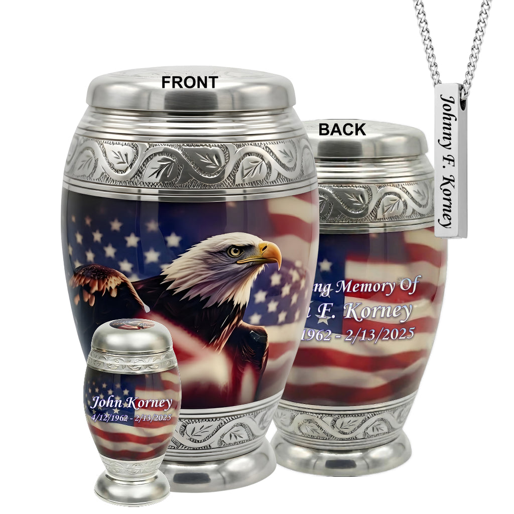 Eagle American Flag Premium Urn