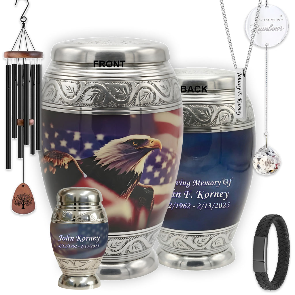 Eagle American Flag Premium Urn