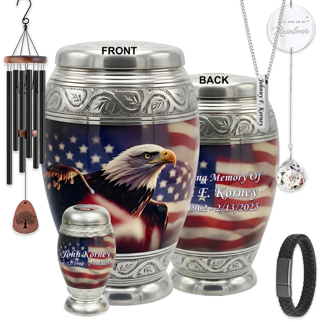 Eagle American Flag Premium Urn