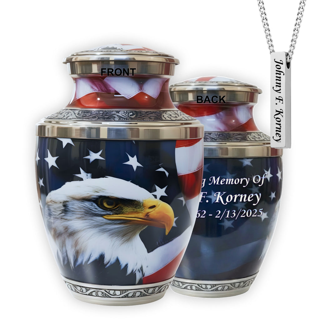 Eagle American Flag Premium Urn