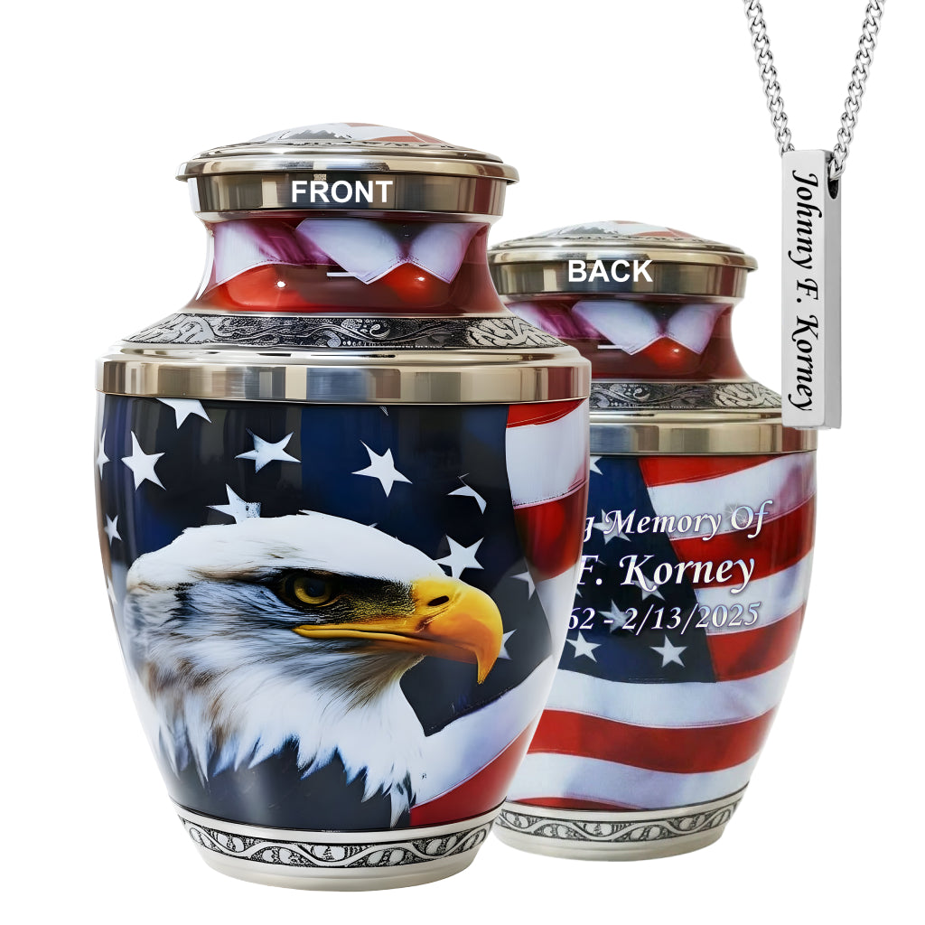 Eagle American Flag Premium Urn