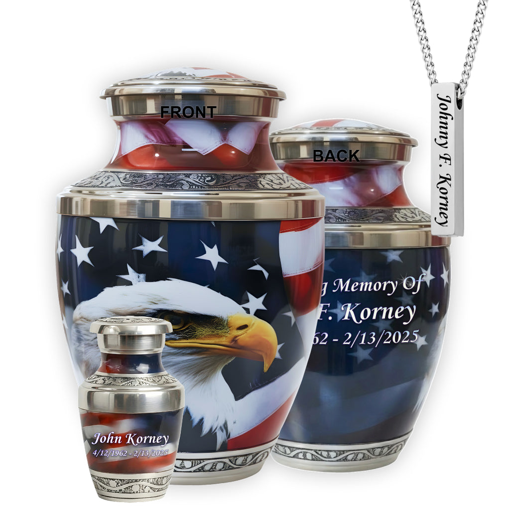Eagle American Flag Premium Urn