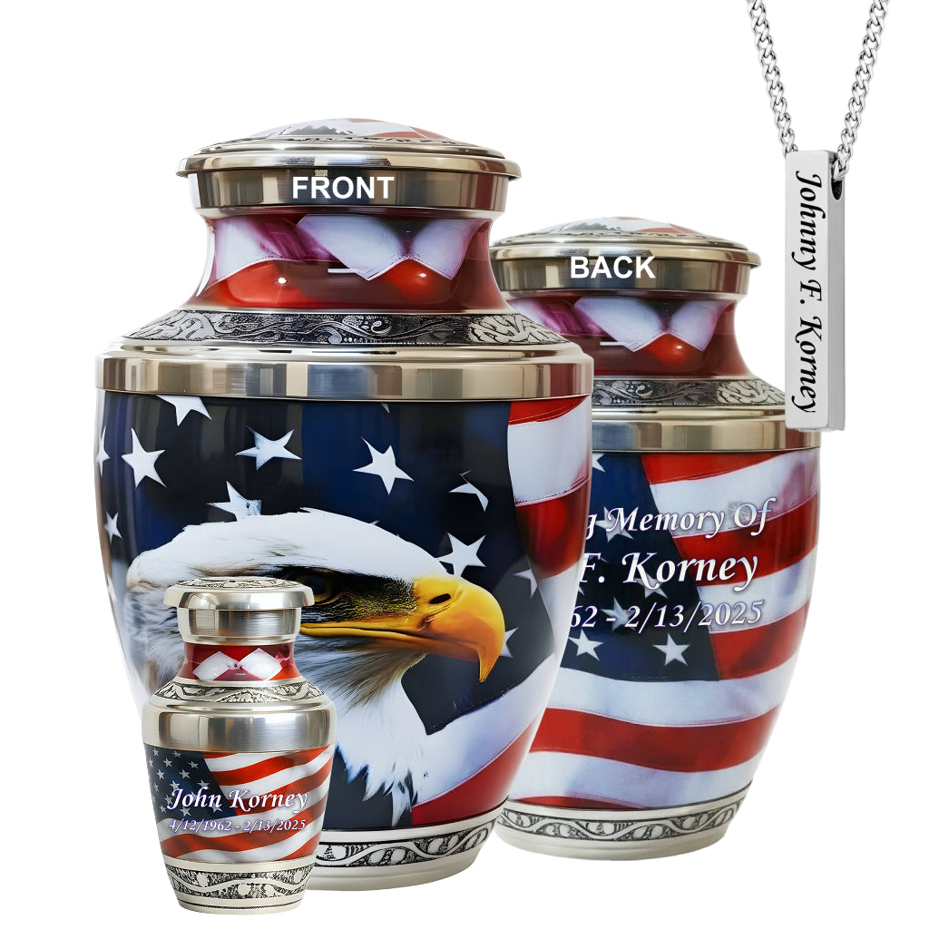 Eagle American Flag Premium Urn