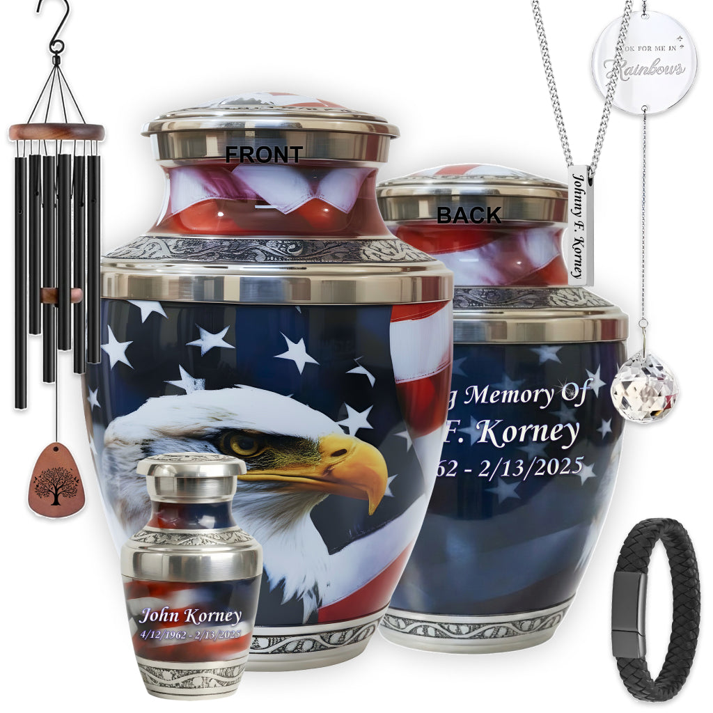 Eagle American Flag Premium Urn