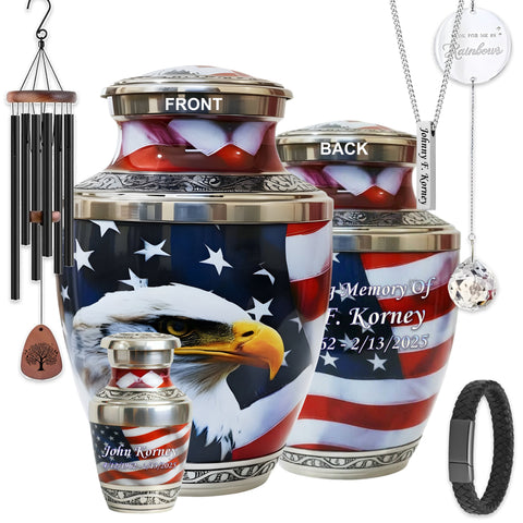 Eagle American Flag Premium Urn