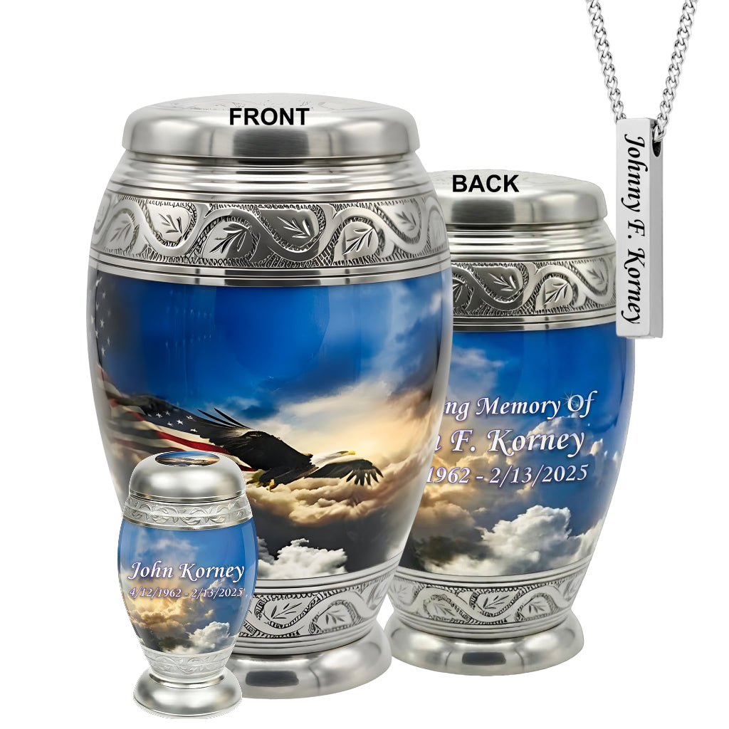 Eagle American Flag Urn