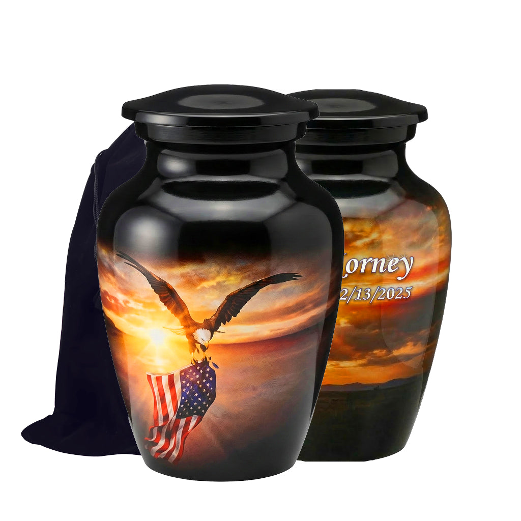 American Flag Tribute Urn