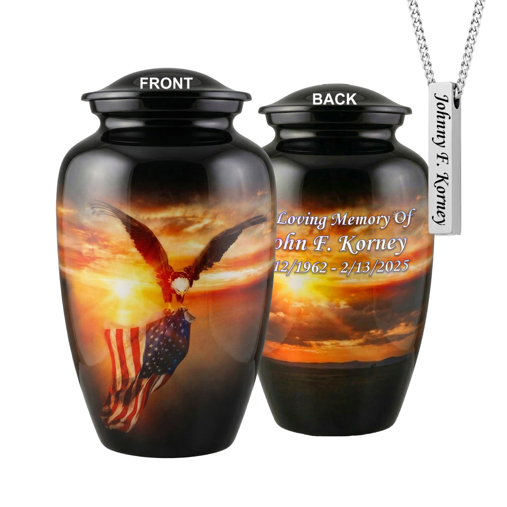 American Flag Tribute Urn