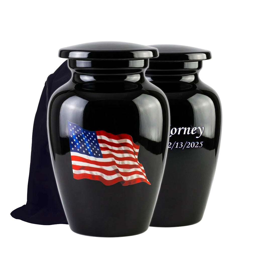 American Flag Tribute Urn