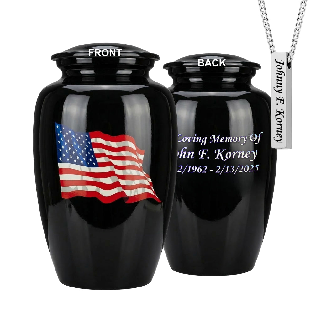 American Flag Tribute Urn