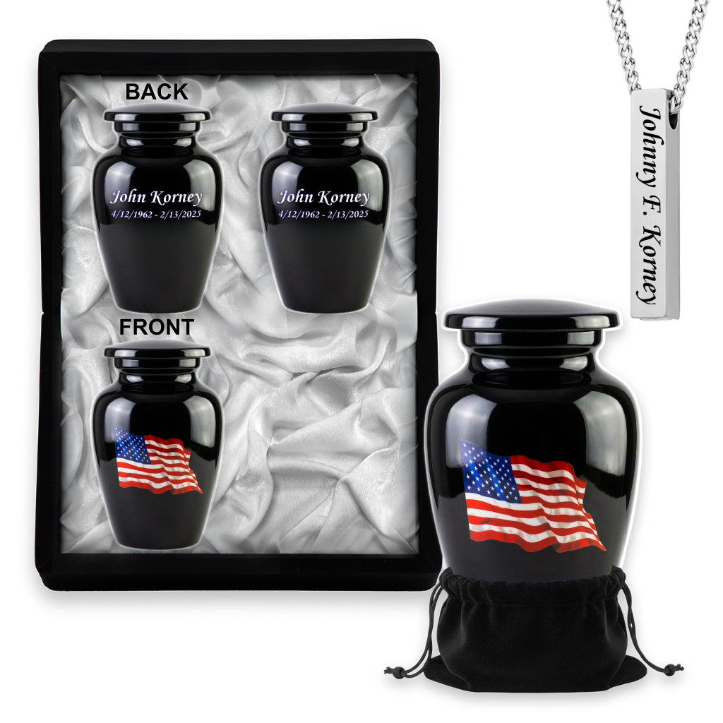 American Flag Tribute Urn