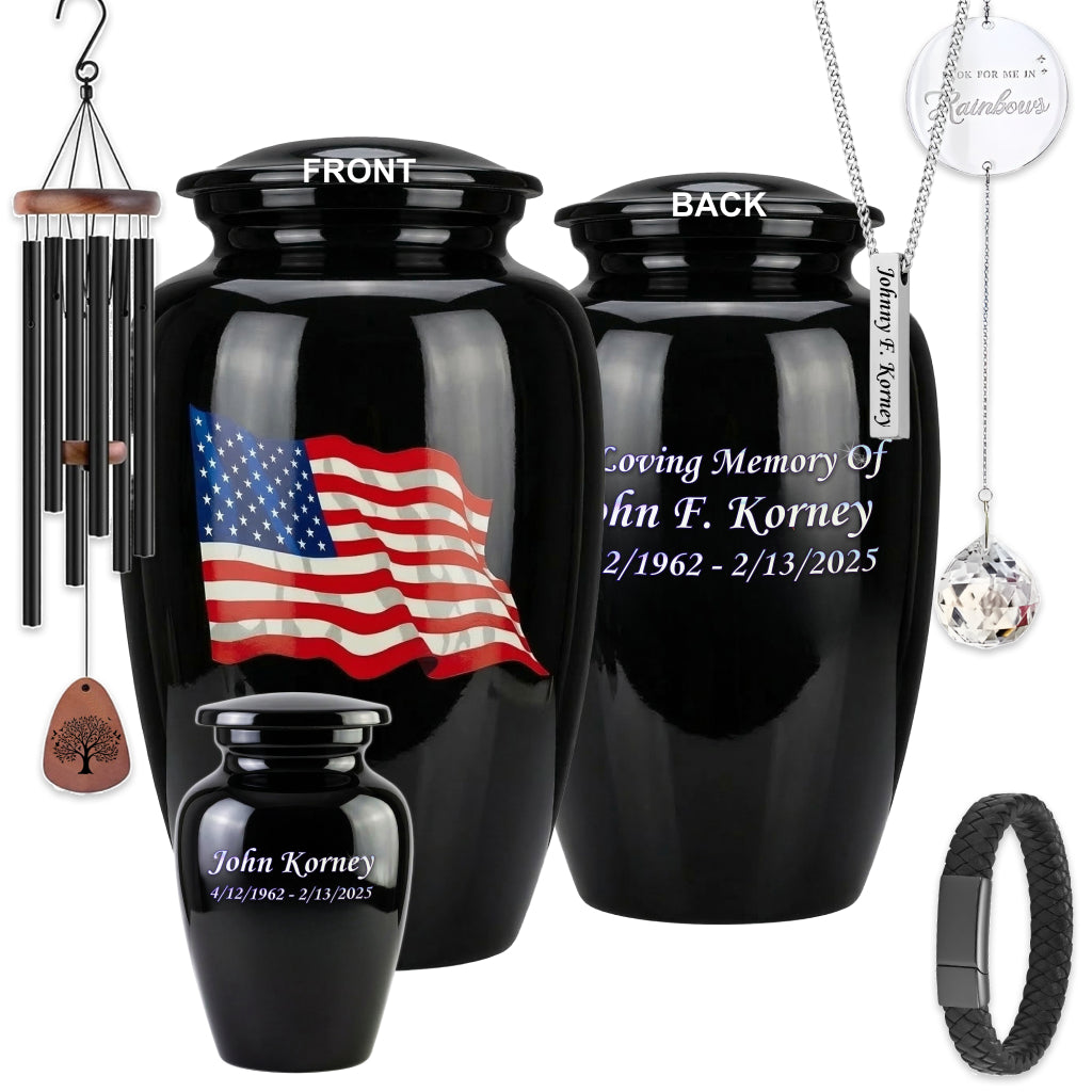 American Flag Tribute Urn