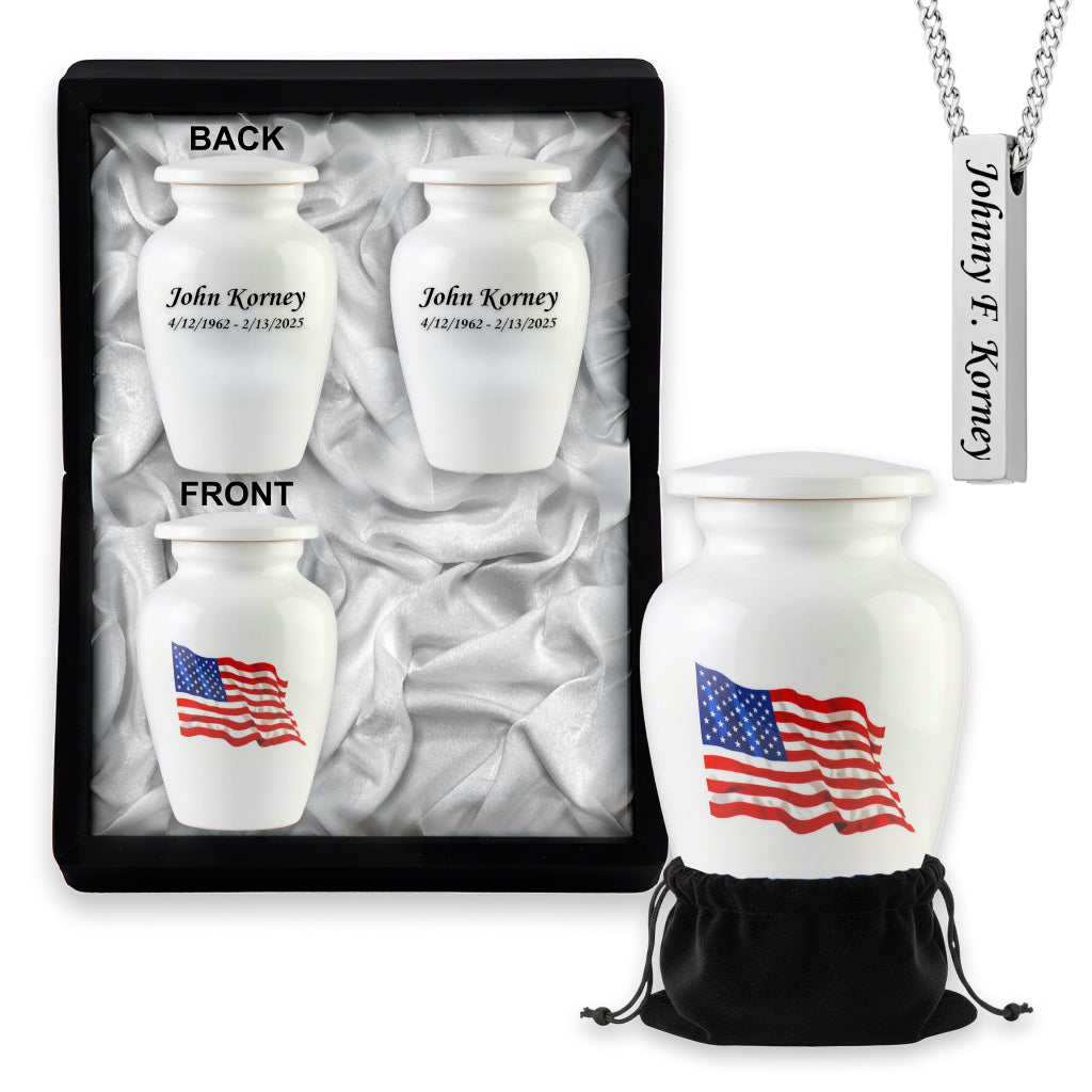 American Flag Tribute Urn