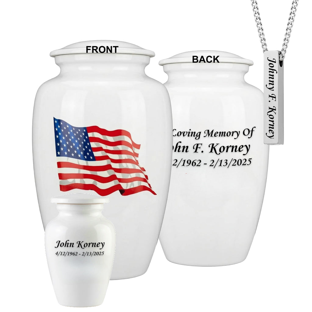 American Flag Tribute Urn
