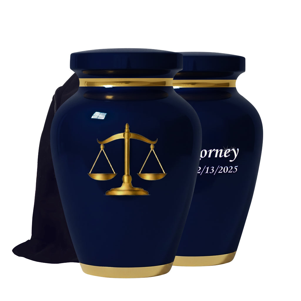 Scales of Justice Memorial Urn