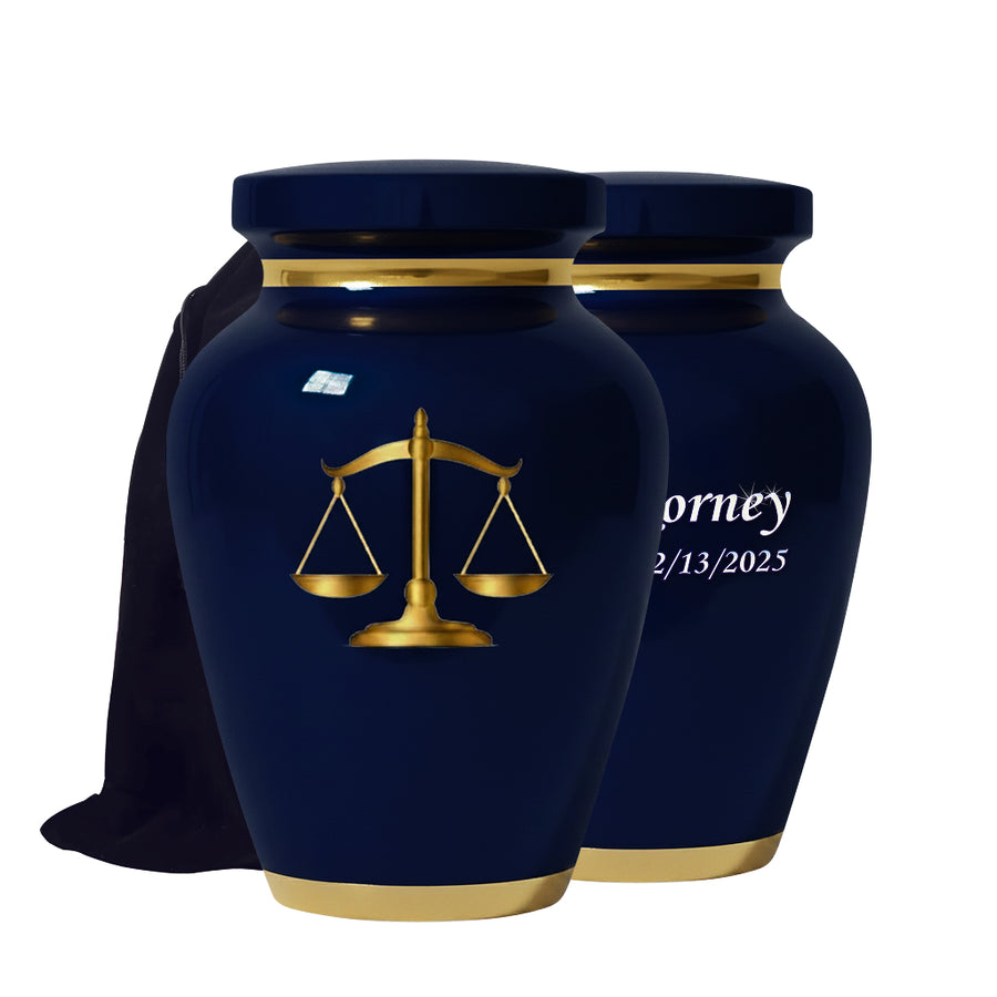 Scales of Justice Memorial Urn