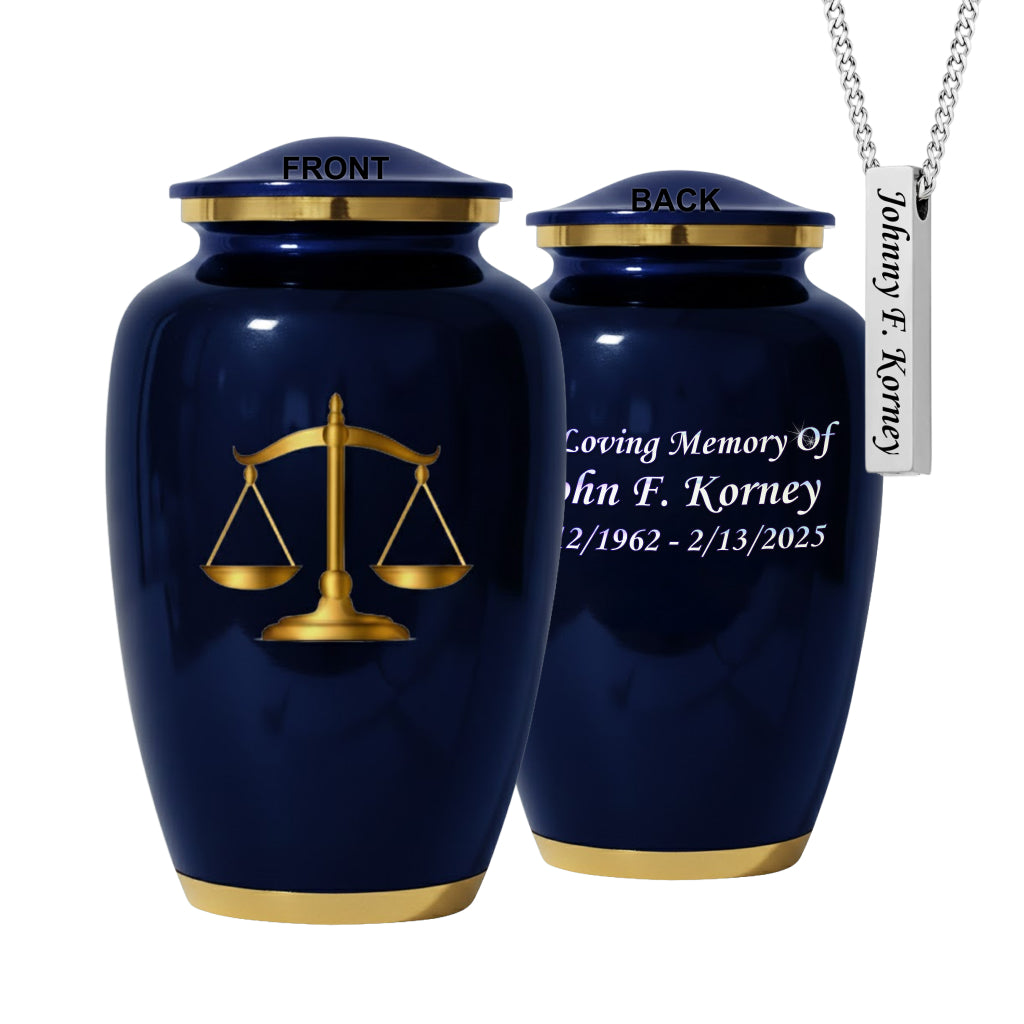 Scales of Justice Memorial Urn