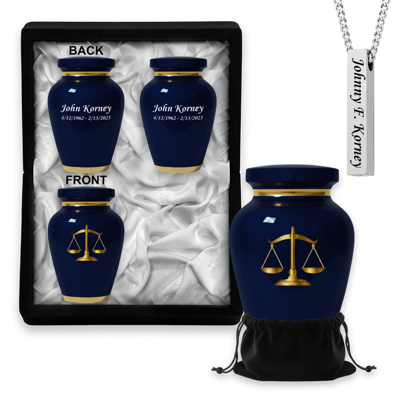 Small Keepsake Urns Set in the same design