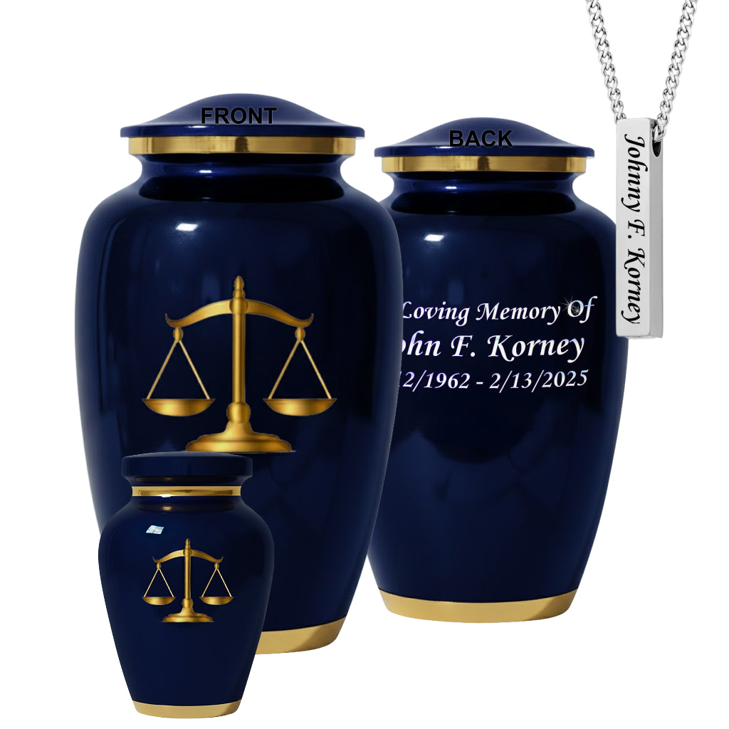 Scales of Justice Memorial Urn