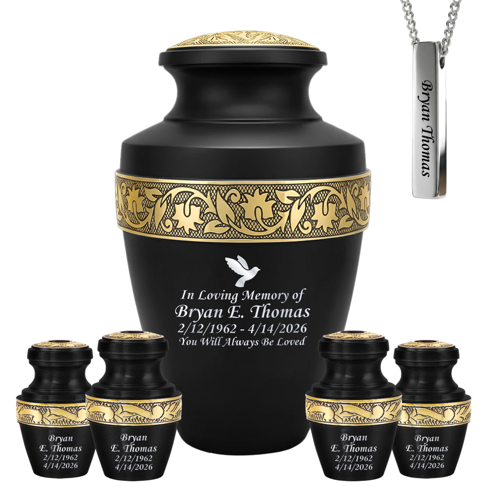 Engraved Grecian Cremation Urn