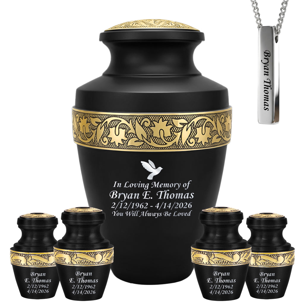 Engraved Grecian Cremation Urn