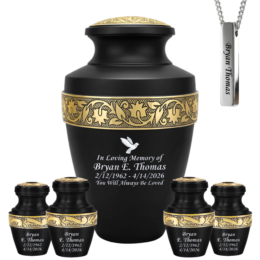 Engraved Grecian Cremation Urn
