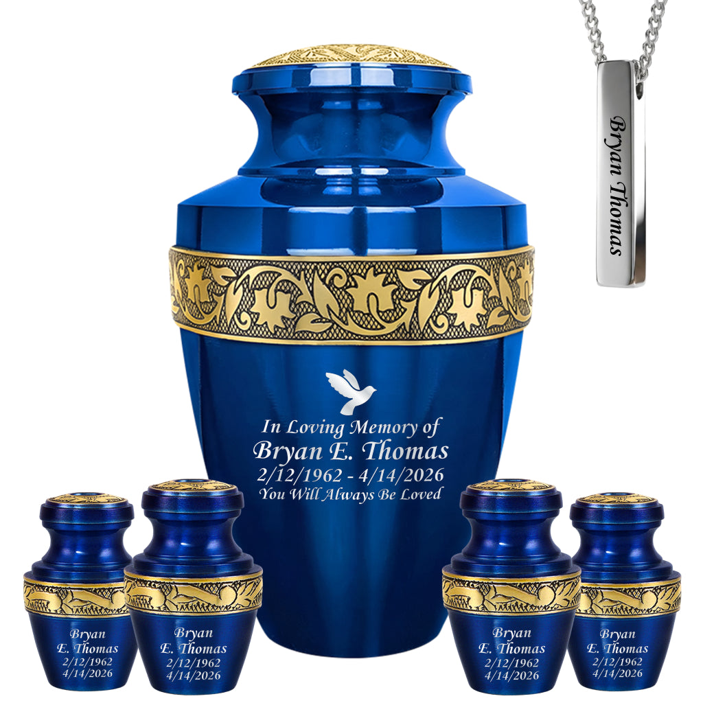 Engraved Grecian Cremation Urn