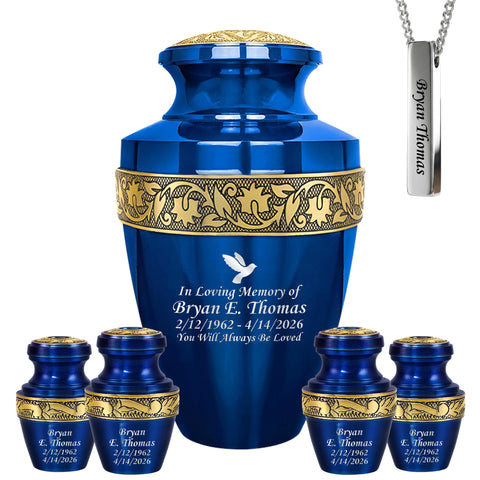 Engraved Grecian Cremation Urn