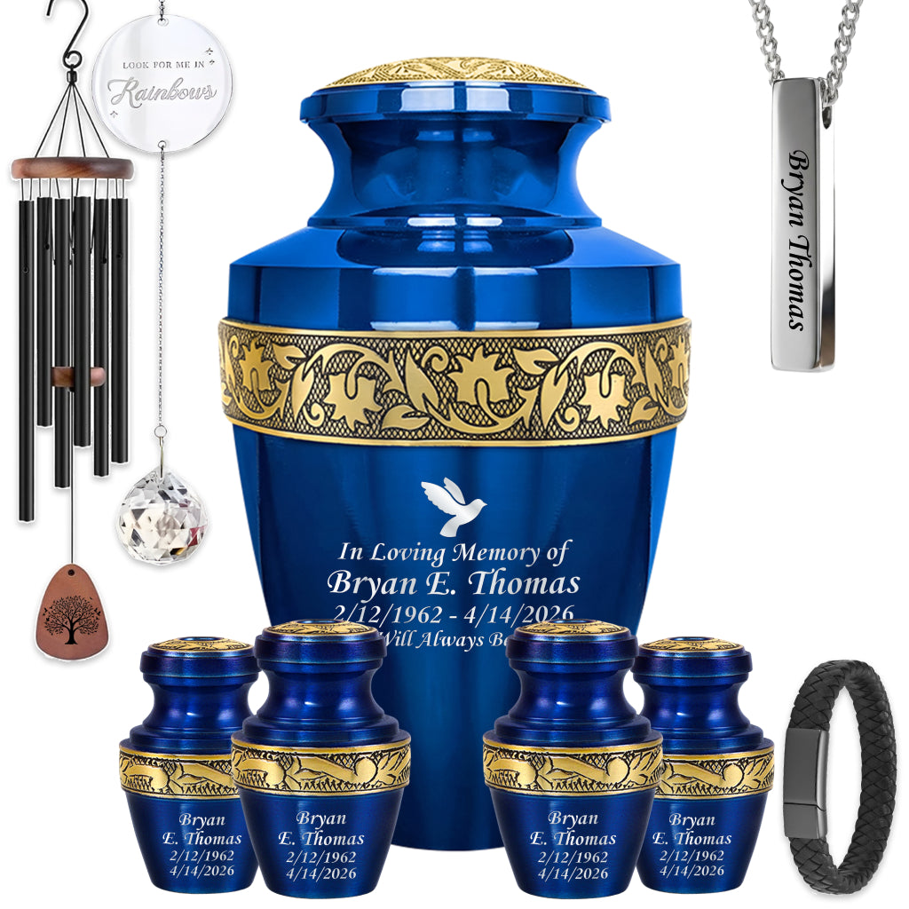 Engraved Grecian Cremation Urn
