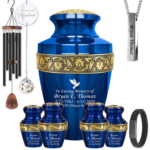 Engraved Grecian Cremation Urn